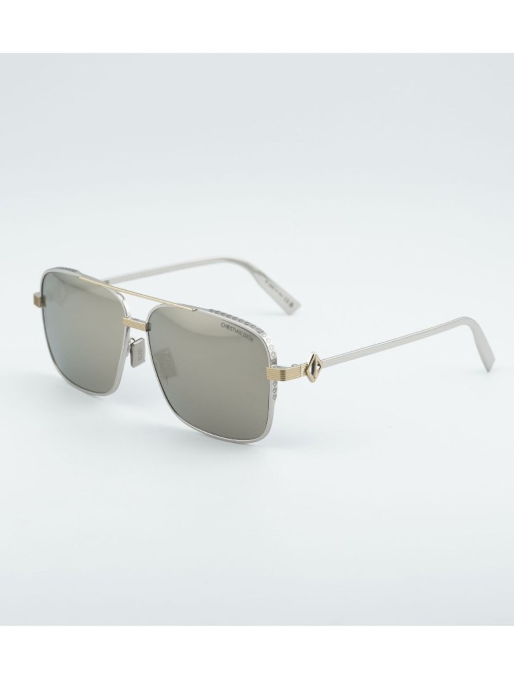 Dior CD DIAMOND S9F F2A5 Men Sunglasses Palladium Square Frame, Silver Lenses
